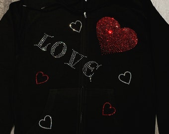 Love Heart Zip Up