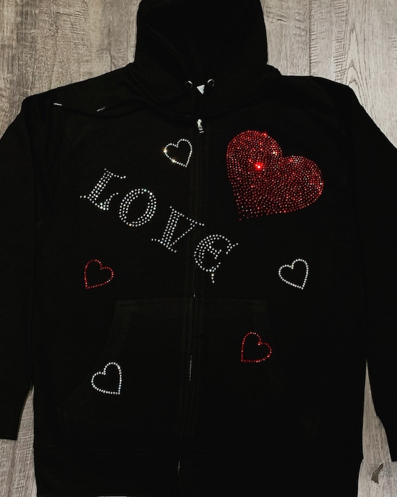 Love Heart Zip Up Etsy Canada