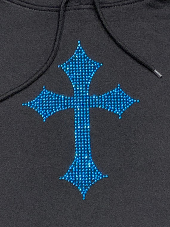 True Blue Cross Hoodie - Etsy Canada
