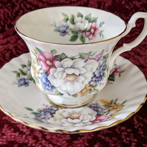 Vintage Royal Albert Teacup and Saucer Bone China England Summertime Series