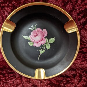 Vintage Aschenbecher / Schmuckschale Bone China Germany Black Beauty