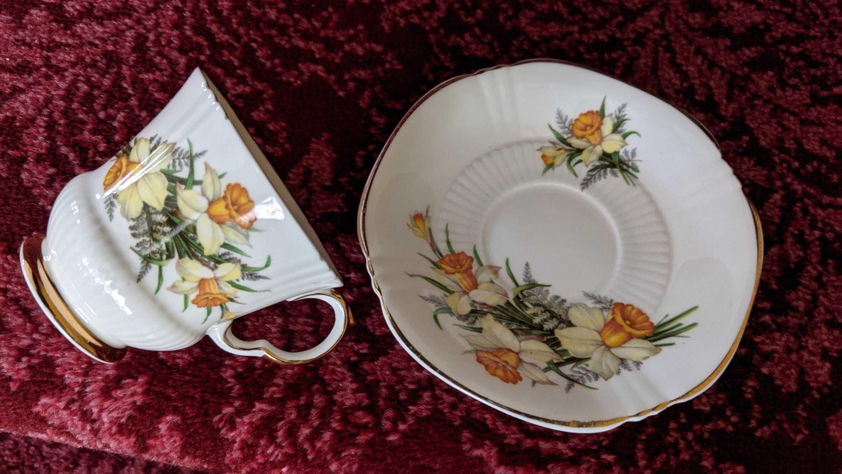 Vintage Royal Adderley Bone China England Teacup and Saucer Etsy