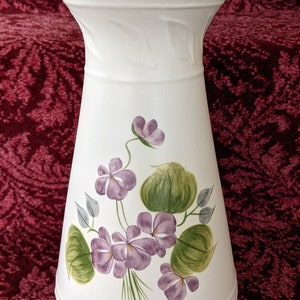 Vintage Radford Large Vase Hand Painted Purple Violets Pottery