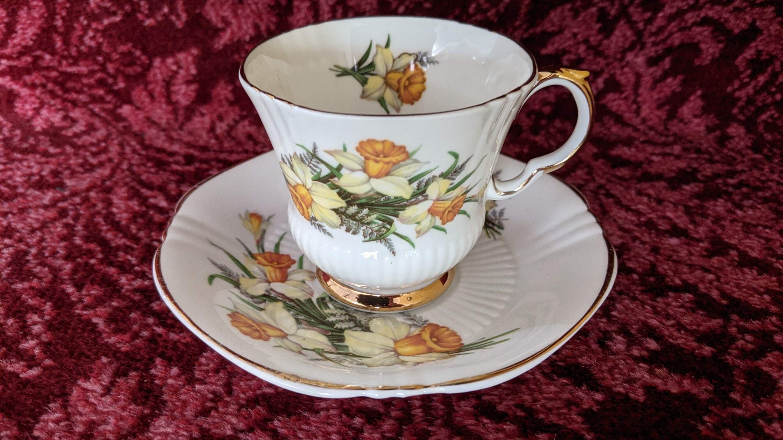 Vintage Royal Adderley Bone China England Teacup and Saucer Etsy