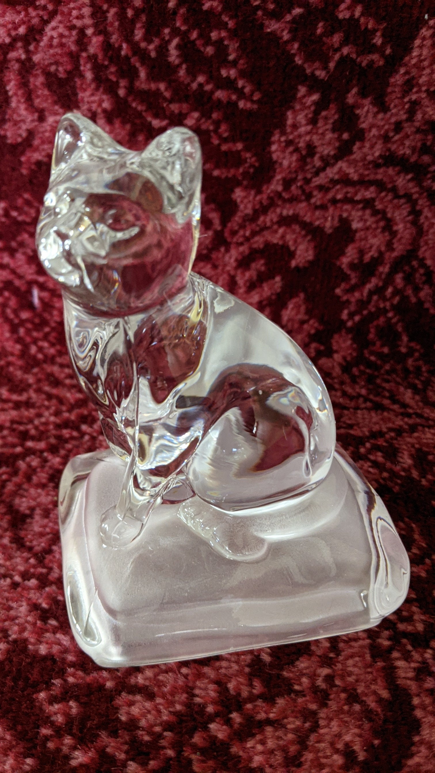 Glass Cat Figurine - Etsy Canada