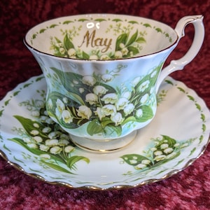 Vintage Royal Albert Teacup and Saucer Bone China England May Lily of the Valley