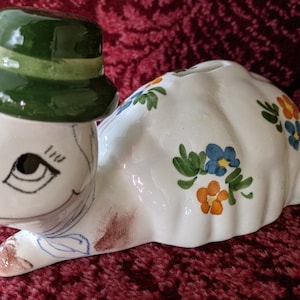 Vintage Halt Renfrew Ceramic Turtle Coin Bank Humorous Hand Painted
