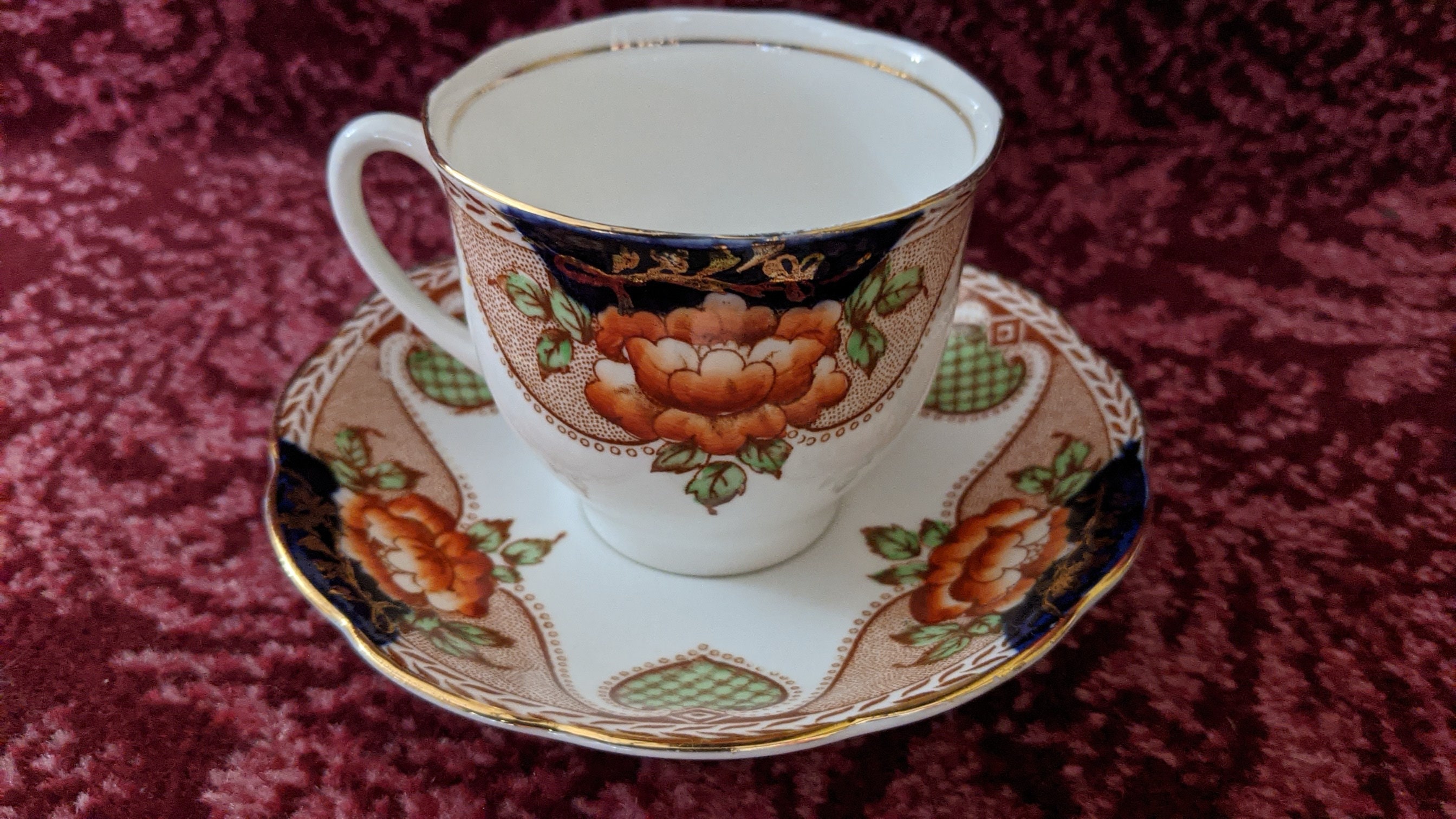 Vintage Bell Fine Bone China England Teacup and Saucer Etsy