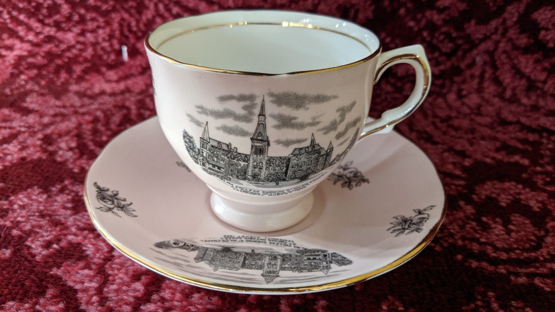 Vintage Salisbury England Bone China Teacup and Saucer Alma Etsy