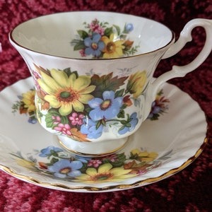 Vintage Royal Albert Teacup and Saucer Bone China England Summertime Series