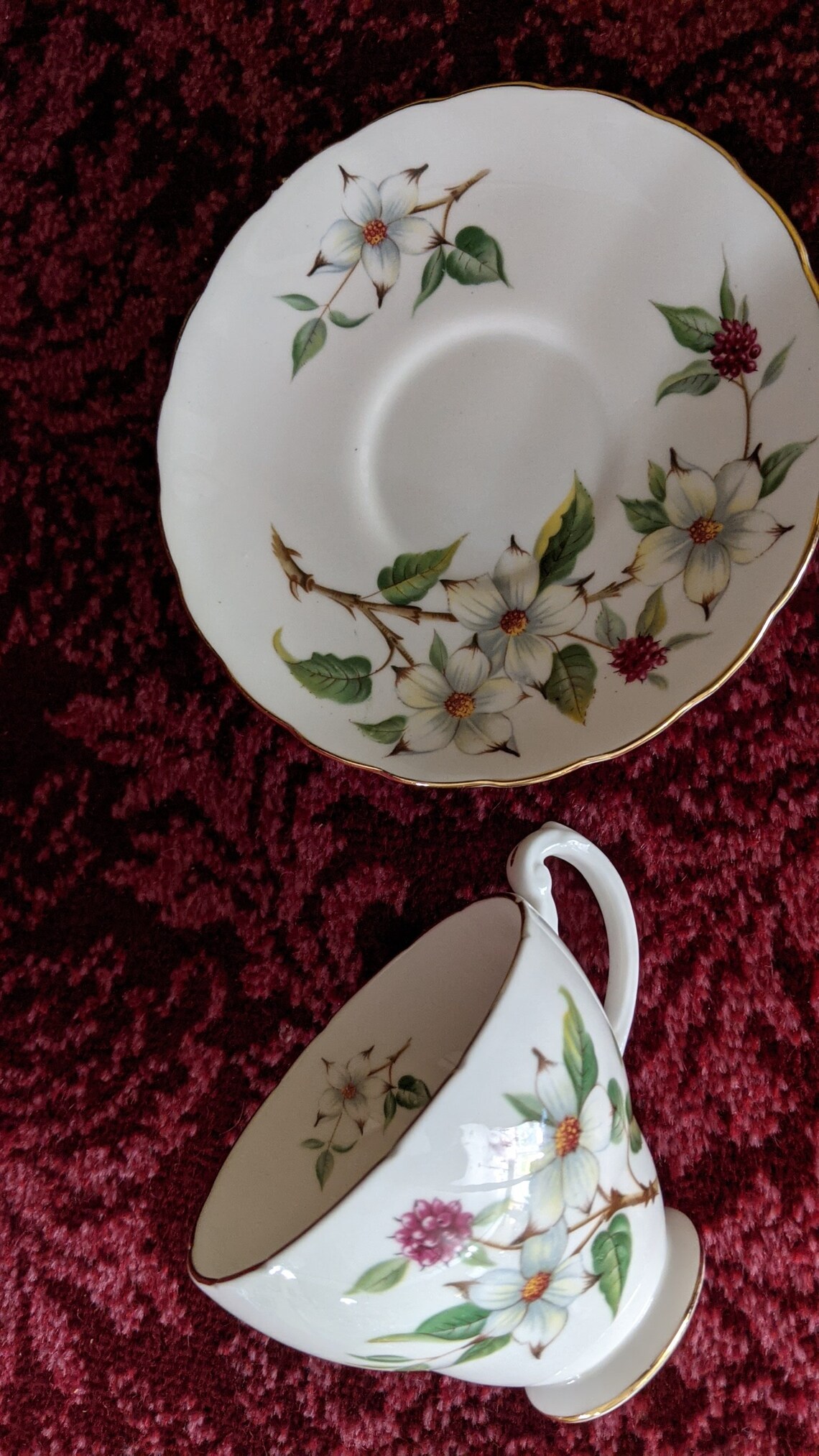 Vintage Hammersley Bone China England Teacup and Saucer Etsy