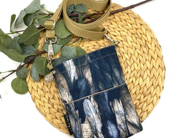Gassitasche, shoulder bag, handbag in "Feder" design, Feder/Feather beige
