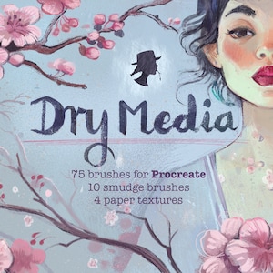 75 Droge mediaborstels voor Procreate