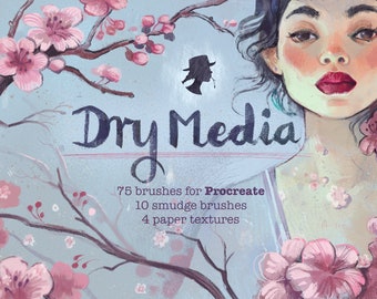 75 Dry Media Brushes for Procreate