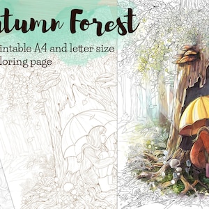 Autumn Forest printable coloring page