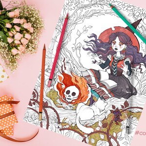 Witches Printable Coloring Pages Set - Etsy