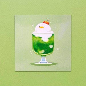 Sparkling Cream Soda - A5 quadratisch matte Ente Kunstdruck