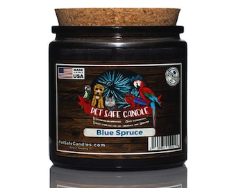 Blue Spruce Candle, Minty Arctic Scent, Handmade
