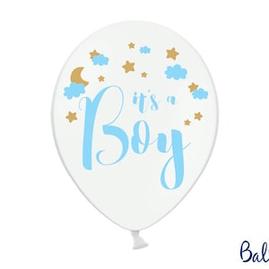 10 Blue It&#39;s a Boy Balloons, Baby Shower Decor, Gender Reveal Party Decor, New Baby Party, Baby Shower Balloon, Gender Reveal Balloons