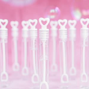 12 bolle di sapone per matrimoni con manico a cuore, tubi vuoti per bolle di sapone, forniture per feste, decorazioni per cerimonie nuziali, sacchetti regalo, bomboniere