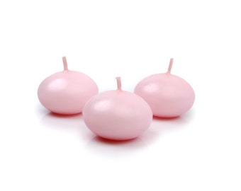 3 Light Pink Floating Candles, Wedding Candle Decor,  Light Pink Table Candles, Party Table Decoration, Birthday Party Decor