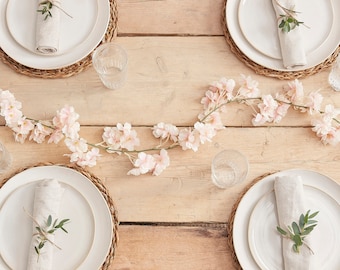 Pink Cherry Blossom Garland: Wedding Table Centerpiece, 6ft
