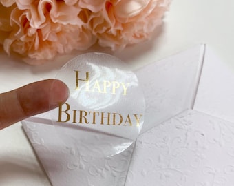 Foil Happy Birthday Stickers: Party Favor Labels