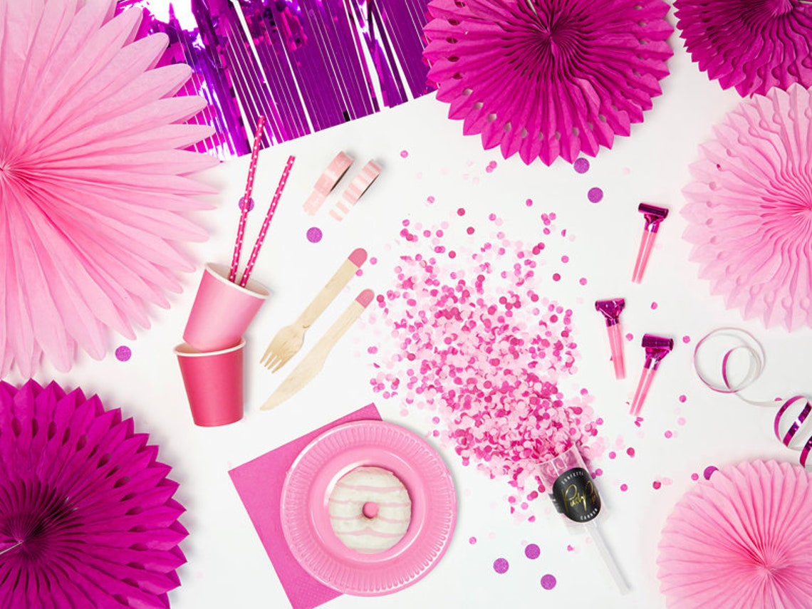 Pink Wedding Confetti Popper Birthday Confetti Push Pops | Etsy