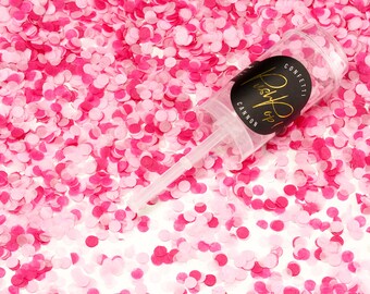 Roze confetti push-pop: bruiloft, verjaardag, gender Reveal-feestje