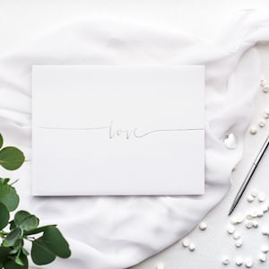 Libro de visitas blanco y plateado, Libro de visitas de love wedding, Libro de visitas de despedida de soltera, Decoración de baby shower, Libro de visitas de fiesta, Libro de visitas de cumpleaños