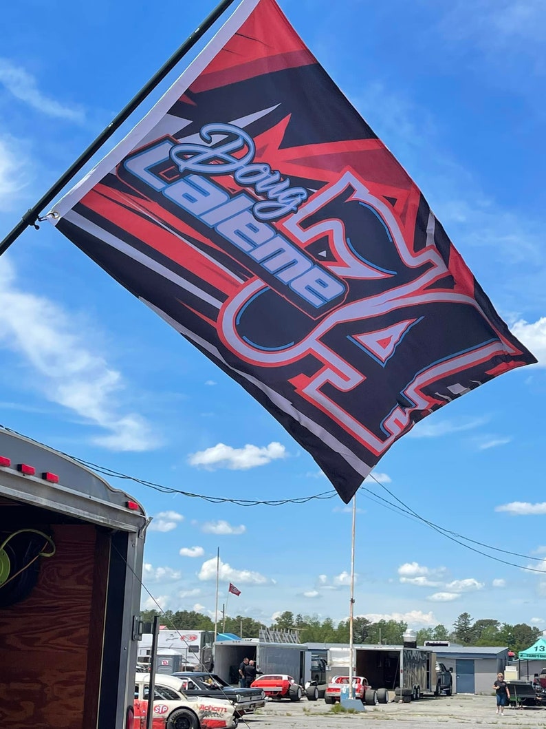 Custom Racing Flags CUSTOM RACING FLAGS - 3ft X 5ft - Two Sided - Pole and Hanging Bracket ...