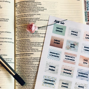 66 Bible tabs digital download - Mix of colour