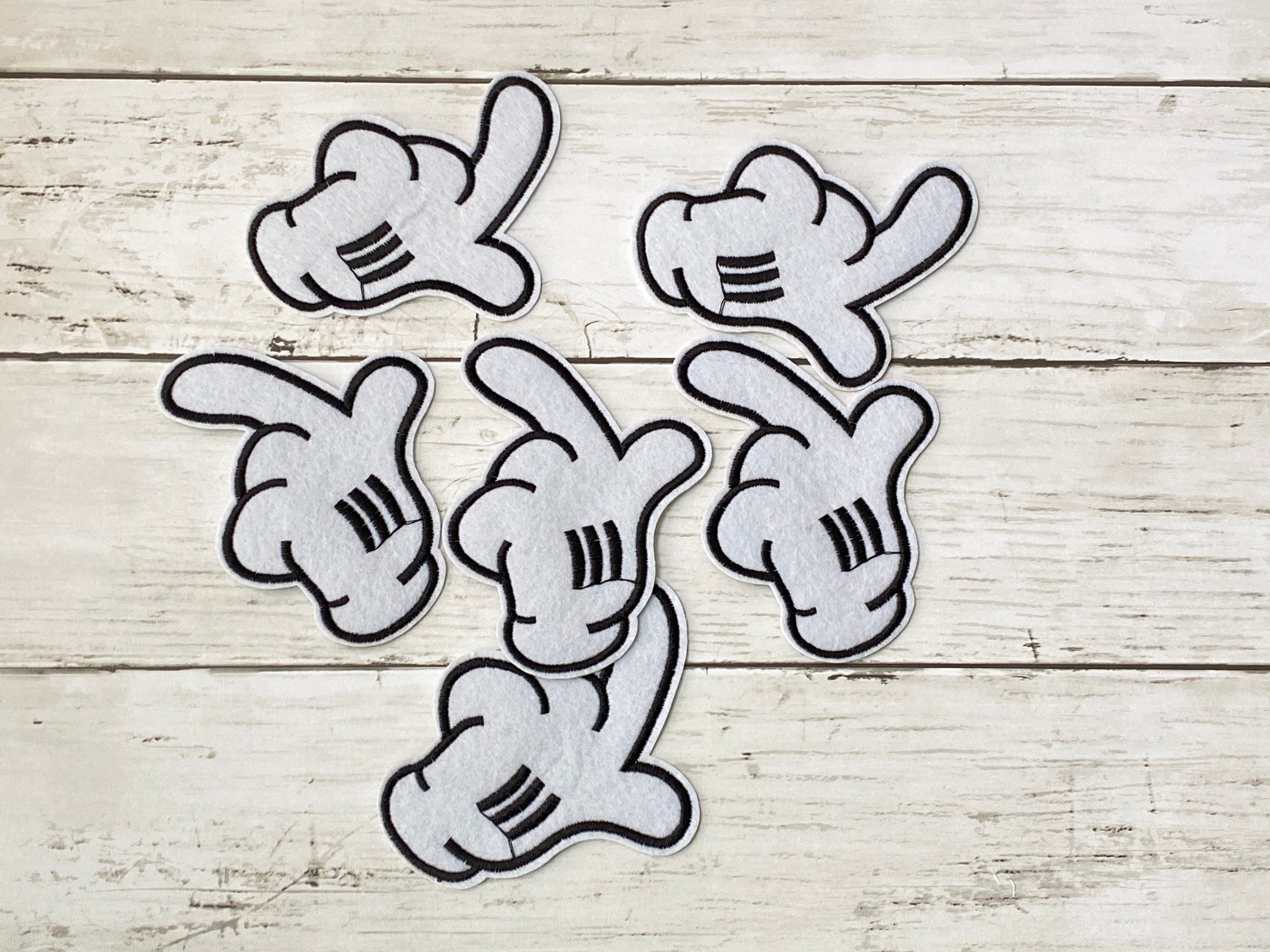Two Hands Mickey Mouse Hand Signs Embroidery Patch – tackletwill