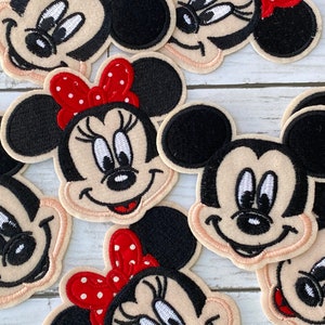 2.5 INCH adhesive Minnie Mouse pearl patch- adhesive Minnie Mouse pearl  patch- adhesive Minnie Mouse patch- Mickey pearl patch