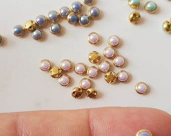 4mm Mini Doll Buttons Cute Tiny Pearl Buttons for Doll Clothes, Decor Clothing Accessories, DIY