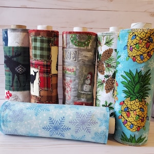 Paperless towels - Cloth towels 10&quot; × 12&quot;  12 pcs 1 ply - Reusable &quot;Paper&quot; towels - Holiday napkins