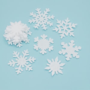 Snowflake, thick acrylic felt snowflakes, Set of 12 snowflakes, Winter decor, Christmas decor