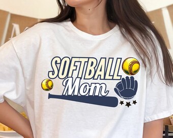 Softball Mom Mother's Day Gift for Mom Game Day T-Shirt