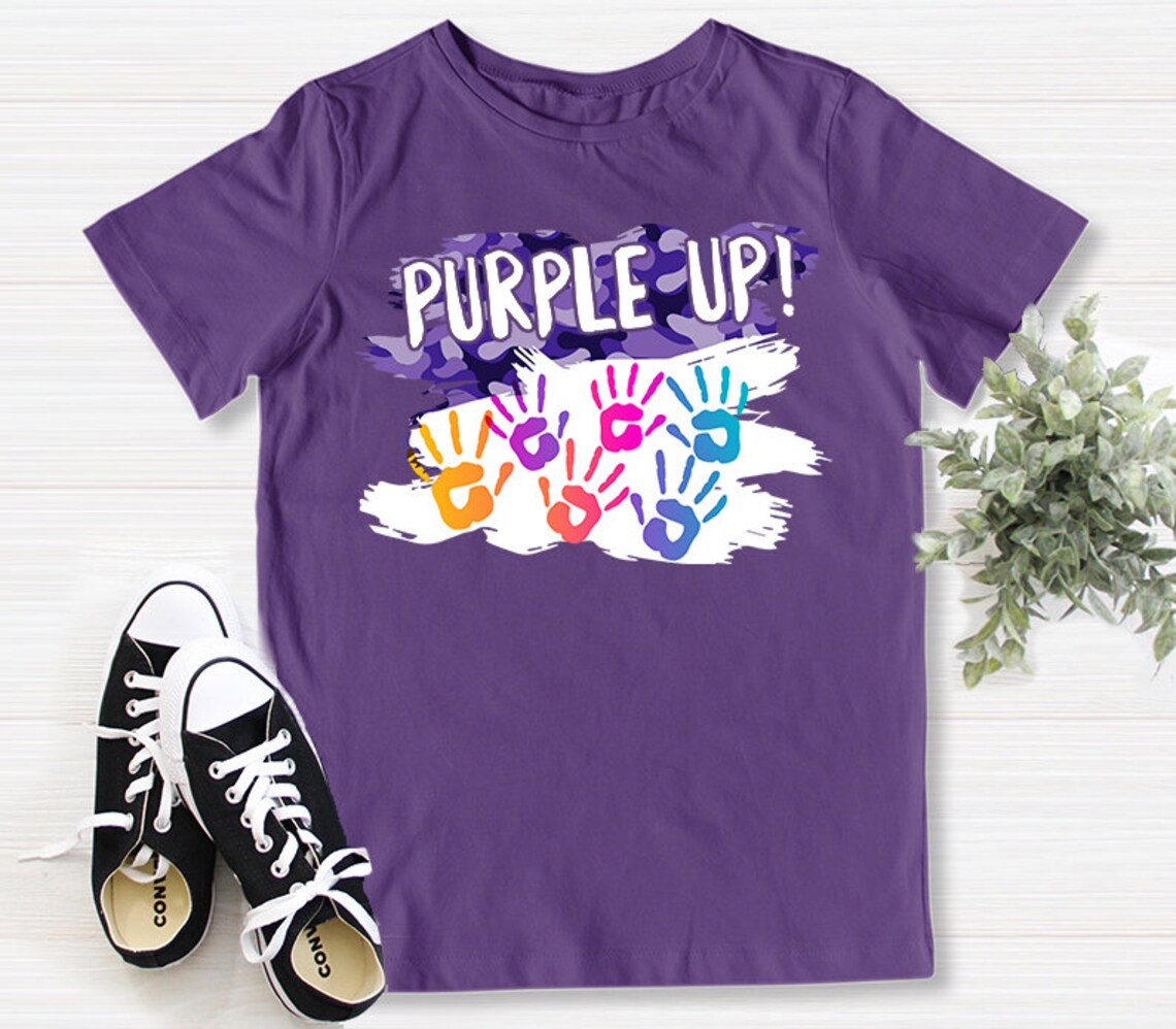 Purple up T Shirt Month of Military Child Kids Awareness Etsy