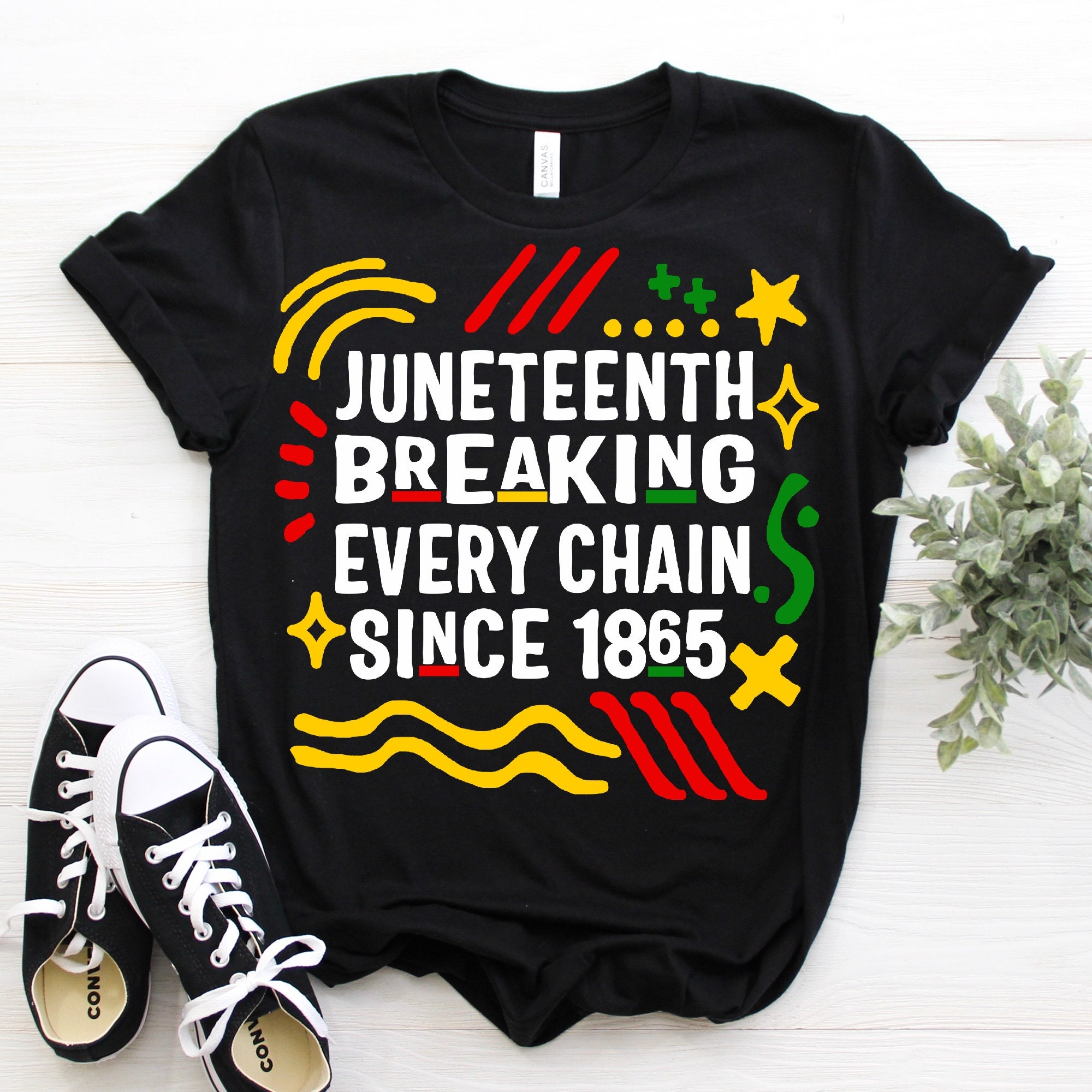 Juneteenth Breaking Every Chain Since 1865, African American Melanin Celebration Of June 19th 1865 T Shirt