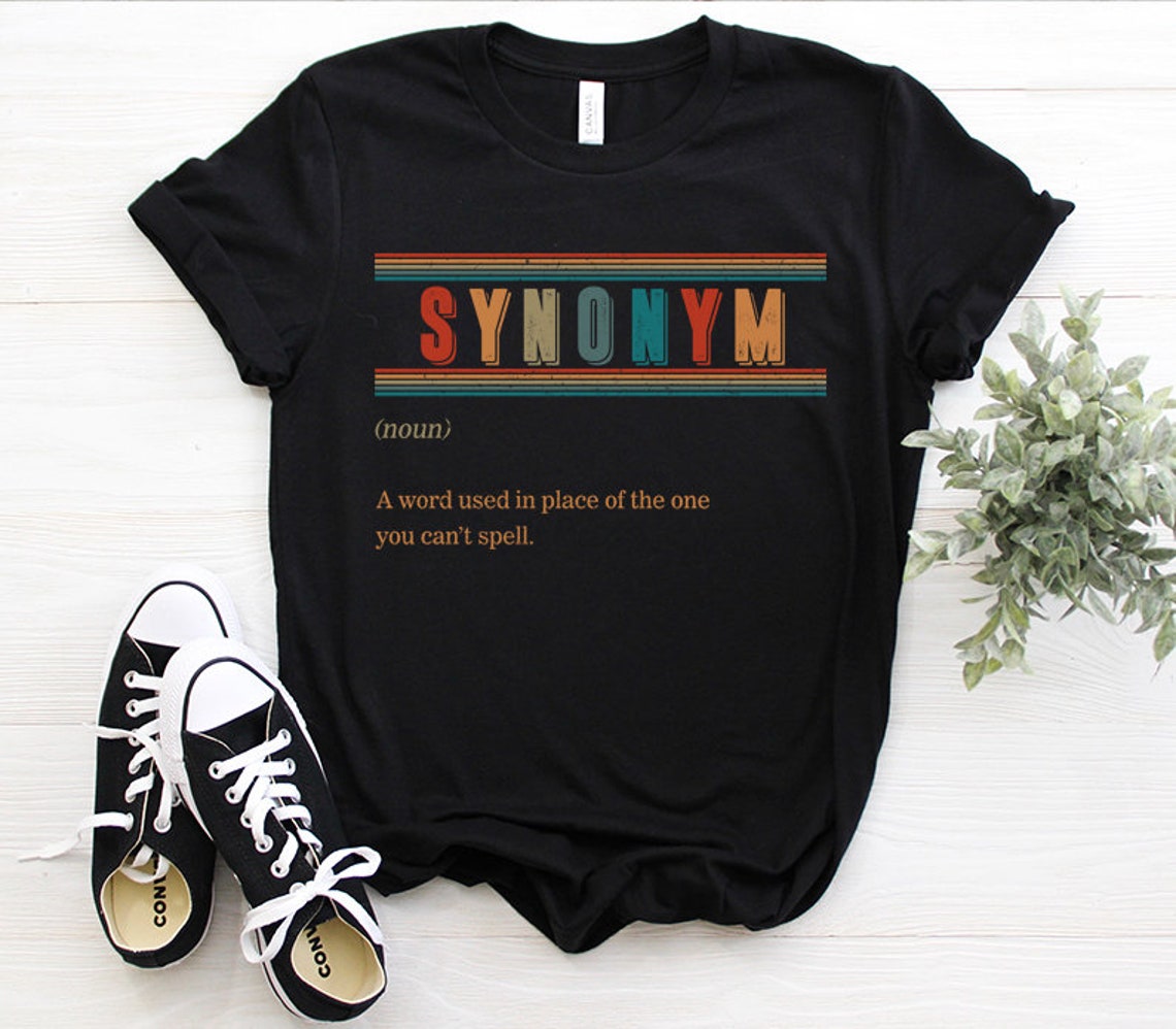 Synonym Noun Definition Shirt Funny Grammar Teacher Gift Etsy