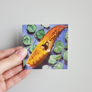 Orange Lobster Claw Sticker | Hand-Painted Art | Floral Sticker | Eucalyptus Design
