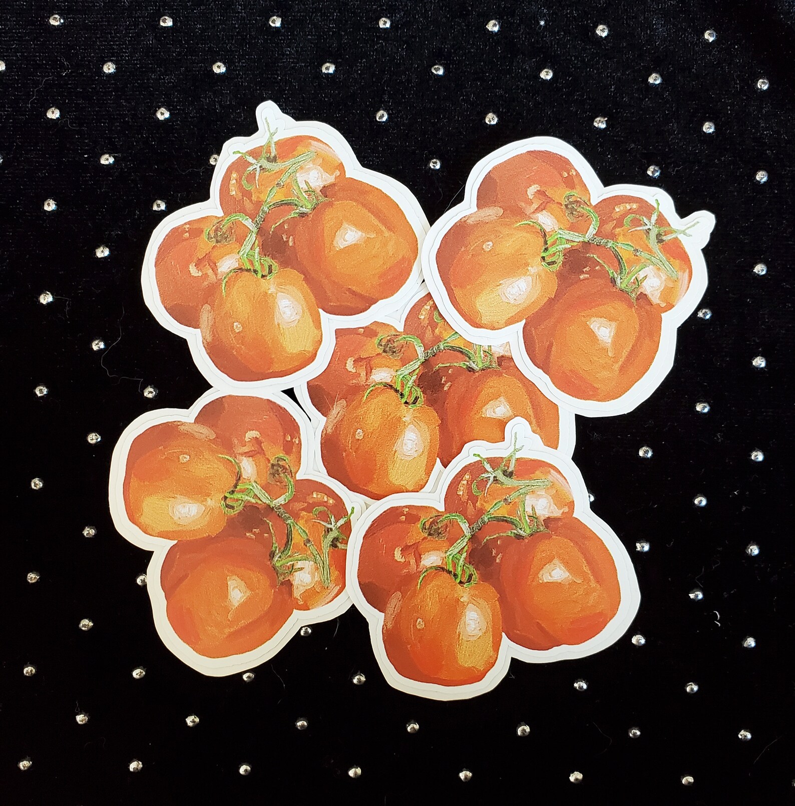 VINE TOMATOES vinyl sticker red tomato garden inspired | Etsy