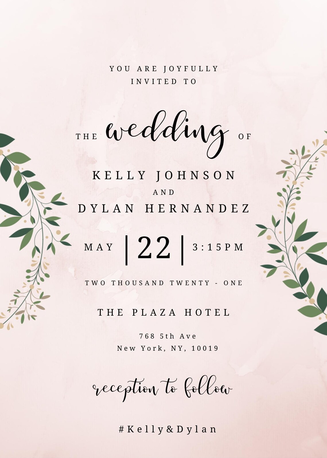 Wedding Invitation and Details Template - Etsy