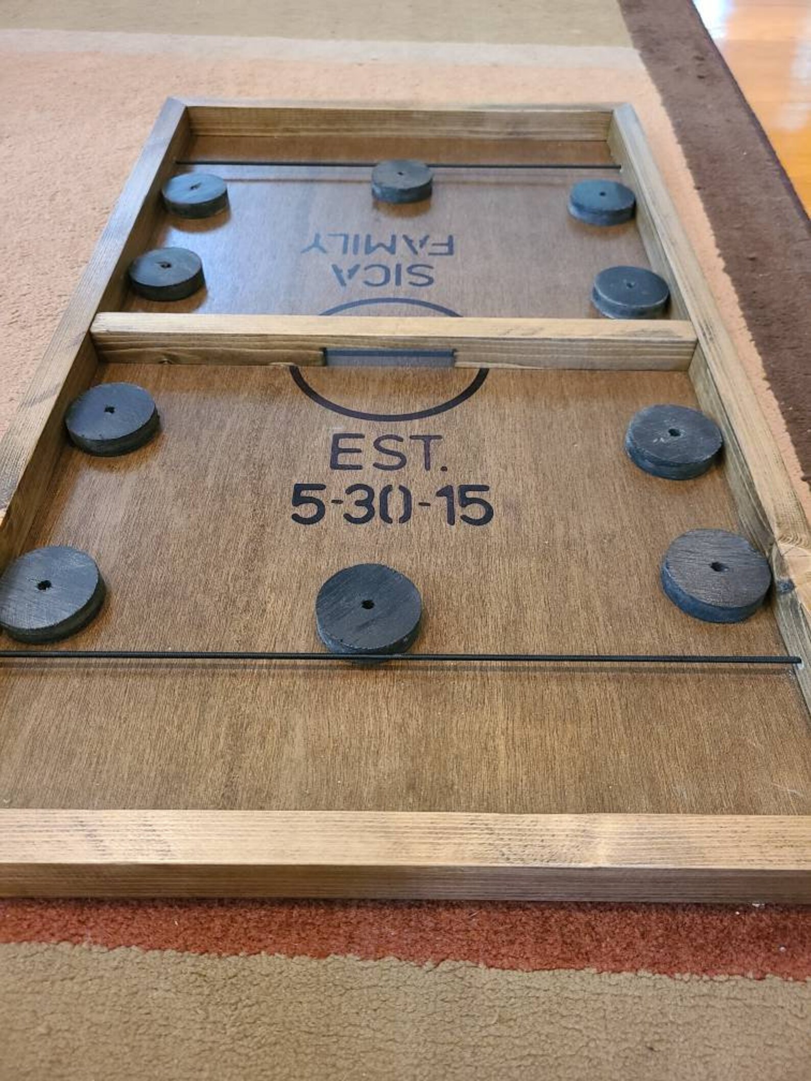 Handcrafted Customizable Tabletop Hockey Boards pucket - Etsy