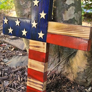 American Flag Cross - Etsy