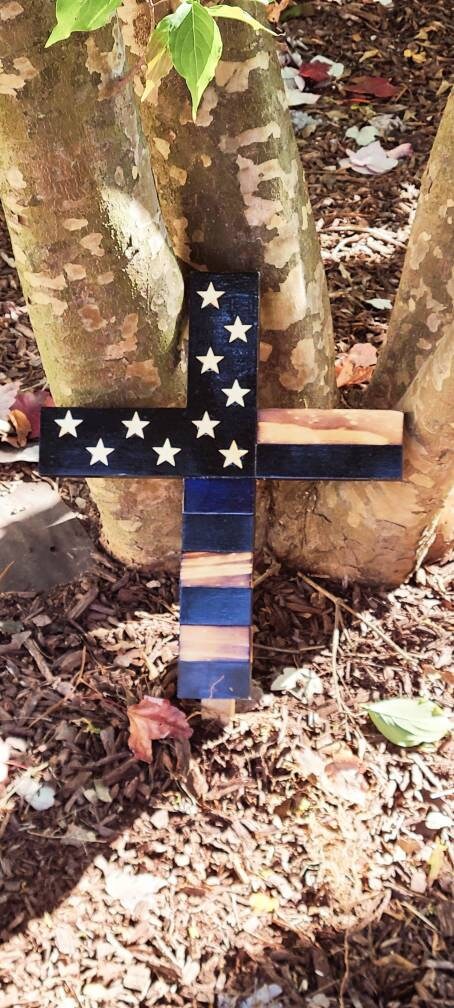 American Flag Cross - Etsy