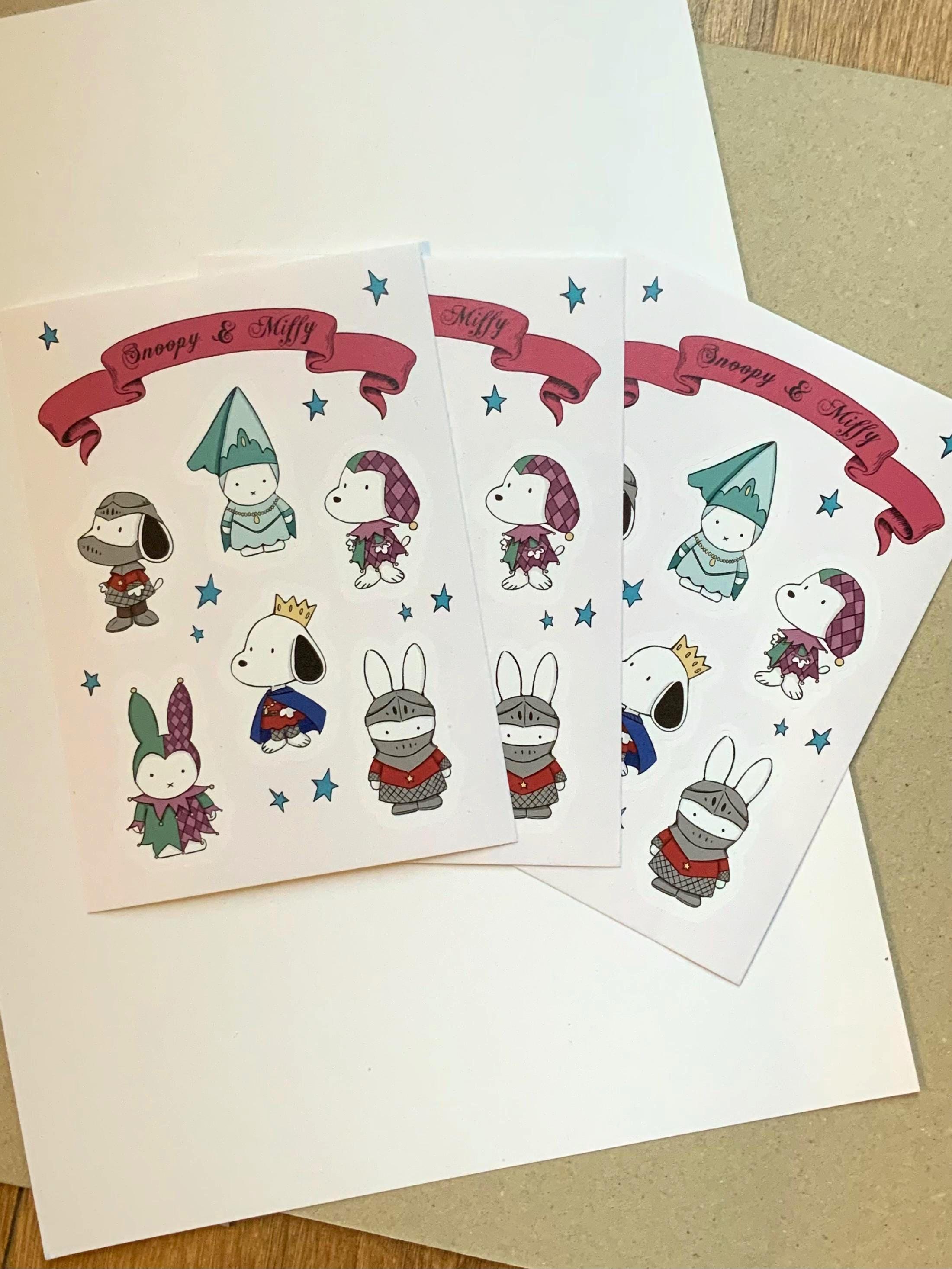 Snoopy and Miffy Sticker Sheet - Etsy