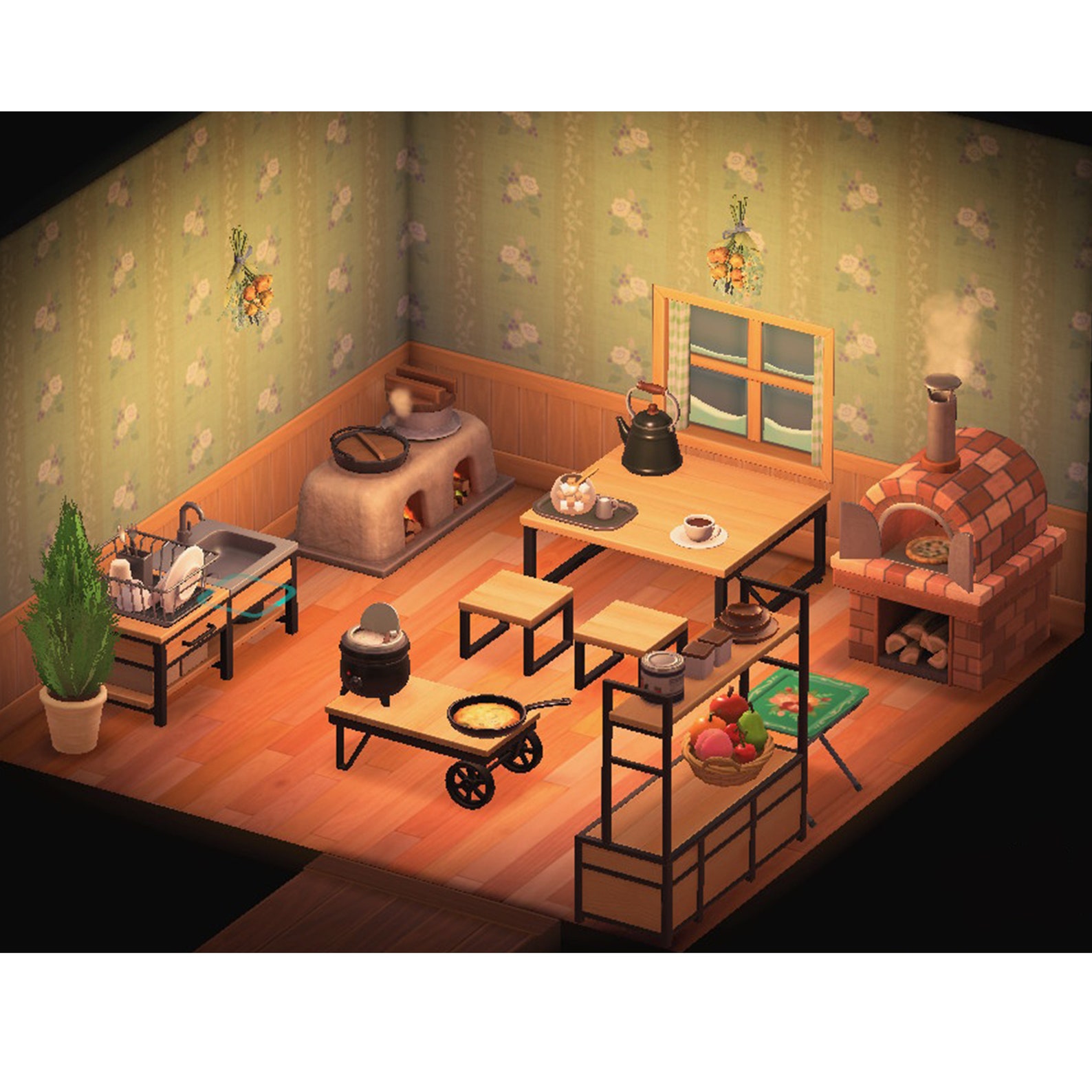 Animal Crossing Furniture Set Cozy Cottage Kitchen Simple Etsy