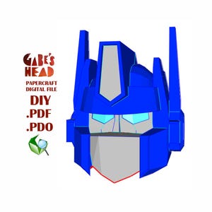 Plantilla de papel para cabeza de Optimus